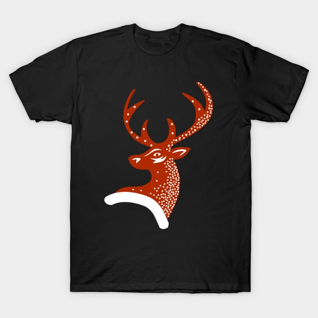 Christmas reindeer T-Shirt by Asafee's store